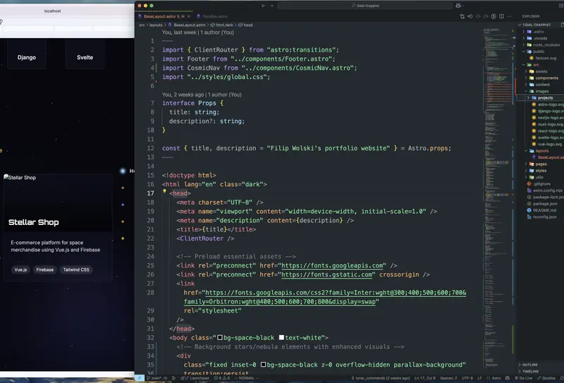 Screenshot of Mission Control project